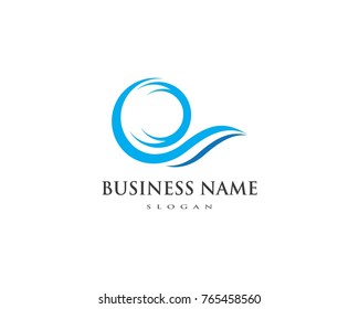 Water Wave symbol and icon Logo Template vector