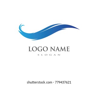 Water Wave symbol and icon Logo Template vector