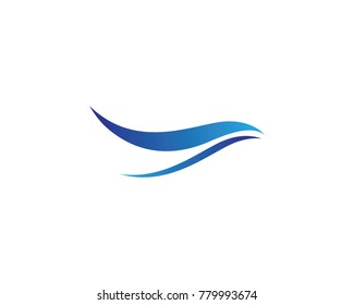 Water Wave symbol and icon Logo Template vector