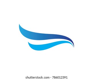 Water Wave symbol and icon Logo Template vector