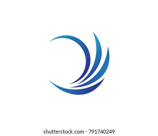 Water Wave symbol and icon Logo Template vector