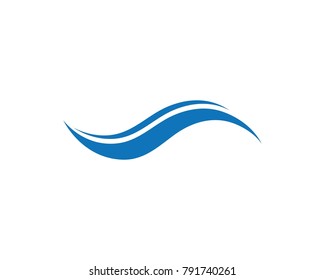 Water Wave symbol and icon Logo Template vector