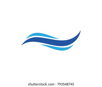 Water Wave symbol and icon Logo Template vector