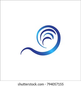 Water Wave symbol and icon Logo Template vector