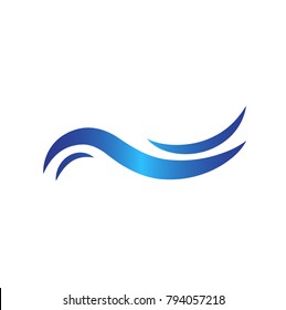Water Wave symbol and icon Logo Template vector