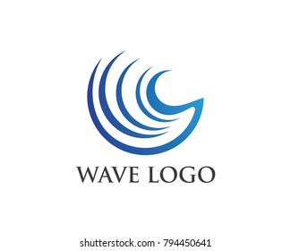 Water Wave symbol and icon Logo Template vector