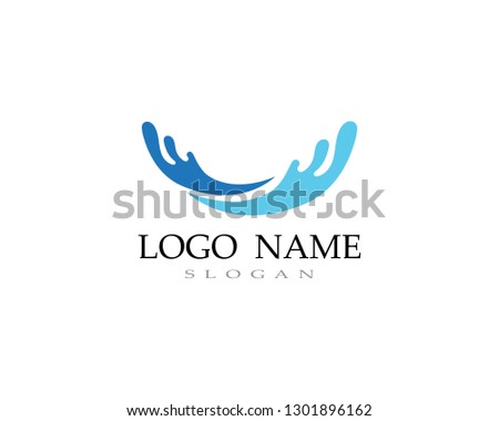 Water Wave symbol and icon Logo Template vector