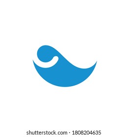 Water Wave symbol and icon Template vector