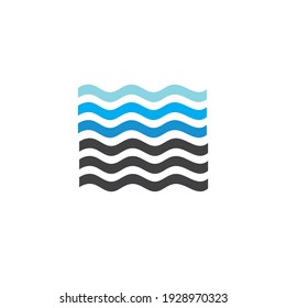 Water Wave symbol and icon Template vector