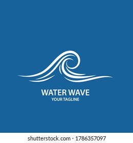 Water wave symbol illustration design vector Template