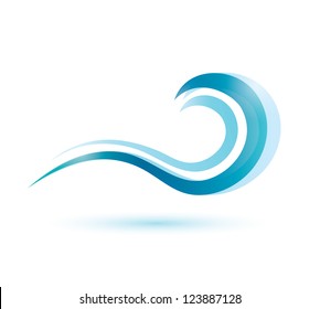 Water Wave Symbol, Isolated Vector Icon