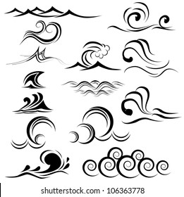 Water wave symbol set