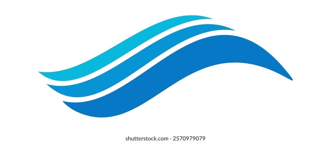 Water wave symbol surge stream