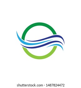 Water wave symbol vector icon