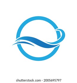 diseño de la ilustración del vector del símbolo de la onda de agua
