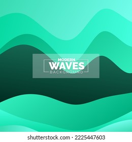 water Wave vector abstract background flat design style