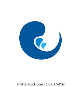 water wave vector design template illustration