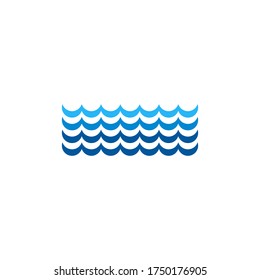 water wave vector design template illustration