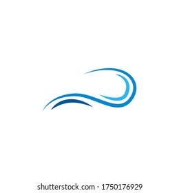 water wave vector design template illustration