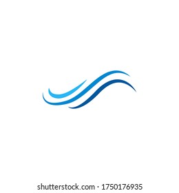 water wave vector design template illustration