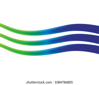 Water wave vector icon