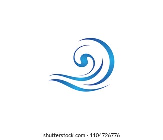 Water wave vector icon