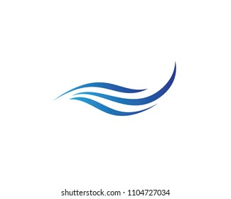 Water wave vector icon