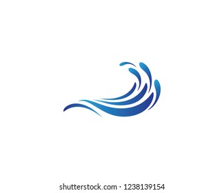 Water wave vector icon