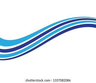 Water wave vector icon