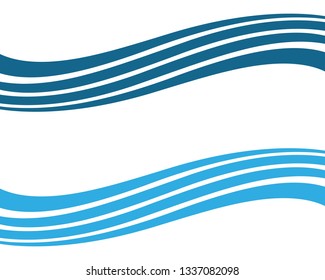 Water wave vector icon