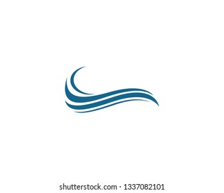Water wave vector icon