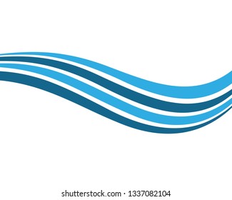 Water wave vector icon