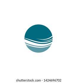 Water wave vector icon illustration