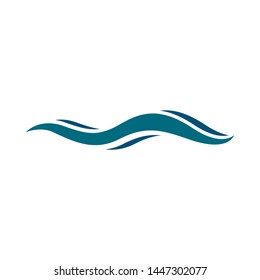 Water wave vector icon illustration