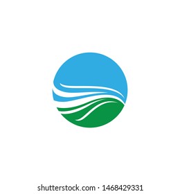 Water wave vector icon illustration