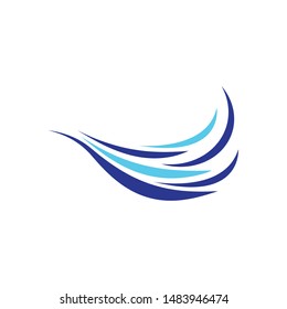 Water wave vector icon illustration