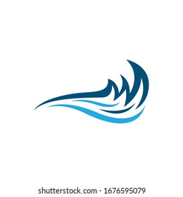 Vektorillustration mit Wasserwelle - Symboldesign
