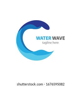 Water wave vector icon illustration design