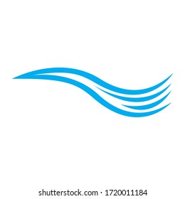 water wave vector icon logo design element template 