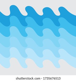 Water wave vector illustration design background