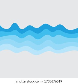 Water wave vector illustration design background