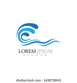 Water wave vector illustration  logo