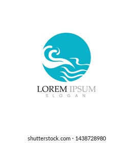 Water wave vector illustration  logo