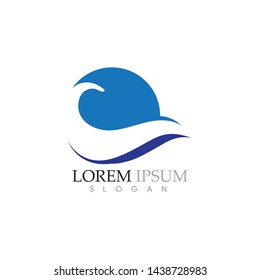 Water wave vector illustration  logo