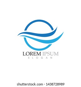 Water wave vector illustration  logo