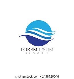 Water wave vector illustration  logo