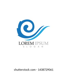 Water wave vector illustration  logo
