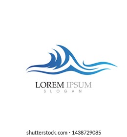 Water wave vector illustration  logo