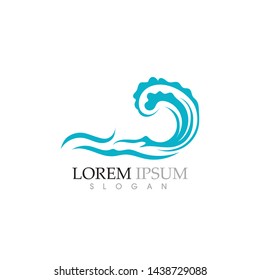 Water wave vector illustration  logo