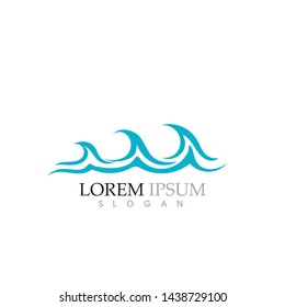 Water wave vector illustration  logo